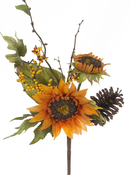 Picture of 17" SUNFLOWER PICK W/BERRIES