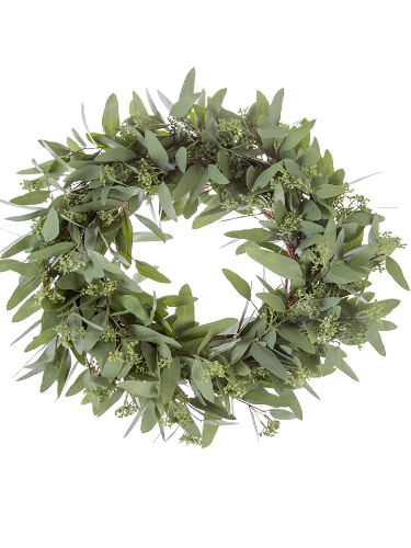 Picture of 24" LUSH LONG LEAF EUCALYPTUS WREATH