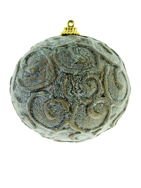 Picture of 4" RUSTIC BALL SWIRL ORN