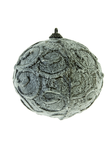 Picture of 4" RUSTIC BALL SWIRL ORNAMENT