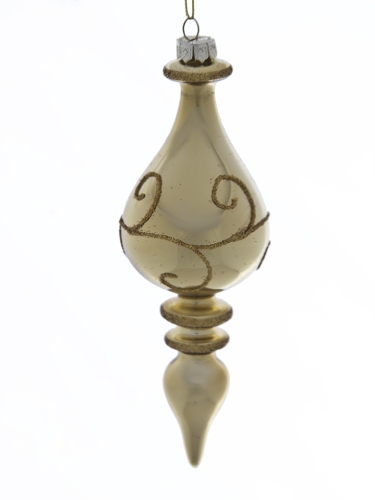 Picture of 8" GLITTER SWIRL FINIAL ORNAMENT