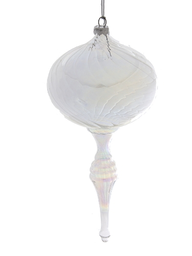 Picture of 8" CLEAR  FINIAL ROUND ORNAMENT