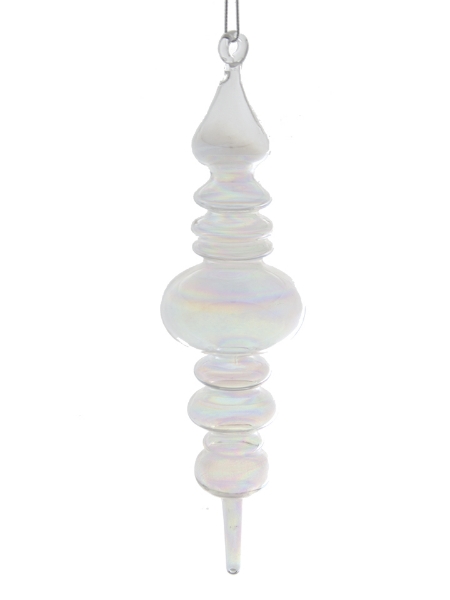 Picture of 8" CLEAR LOOP FINIAL ORNAMENT