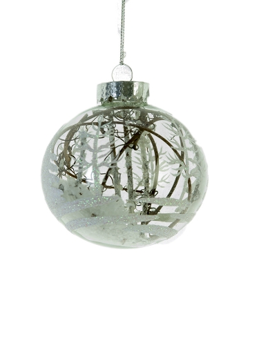 Picture of 3" FROSTY TREE BALL ORNAMENT