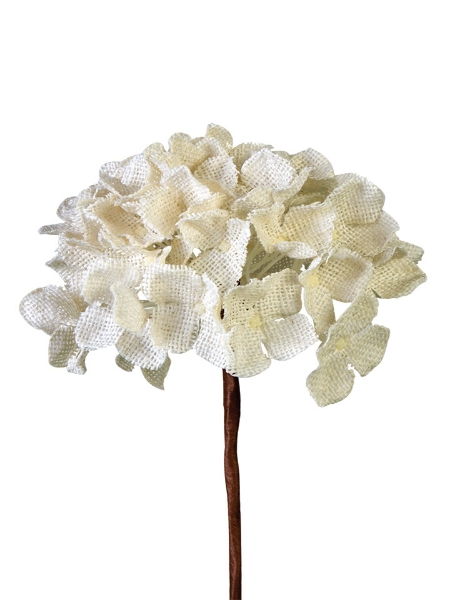 Picture of 9" BURLAP HYDRANGEA PICK