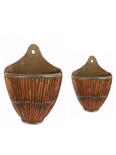Picture of BAMBOO FLOWER HOLDER SET/2