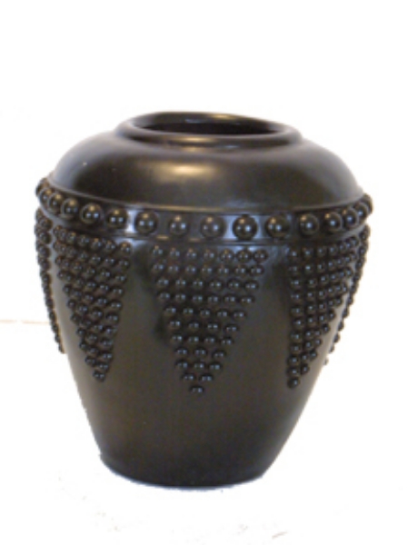 Picture of BEADED URN-DEEP ESPRESSO