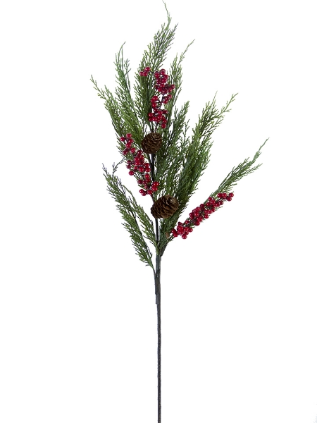 Picture of 41"CEDAR W/BERRY&CONES SPRAY