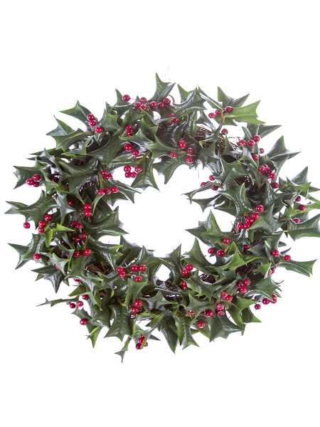 Picture of 20" HOLLY LF & BERRY WREATH