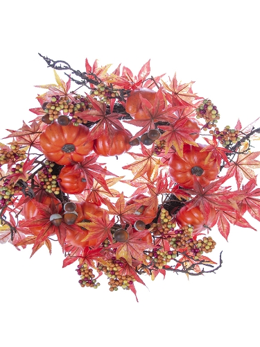 Picture of 22" PUMPKIN MAPLE MIX WREATH