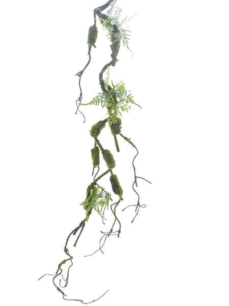 Picture of 51" MOSS TWIG W/ FLOWERS VINE