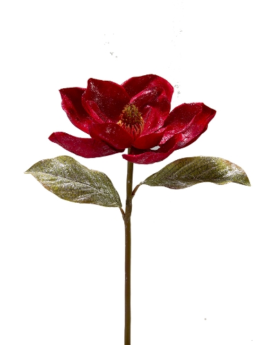 Picture of 22" GLITTERED MAGNOLIA SPRAY