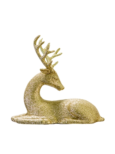 Picture of 9" SITTING GLITTER DEER