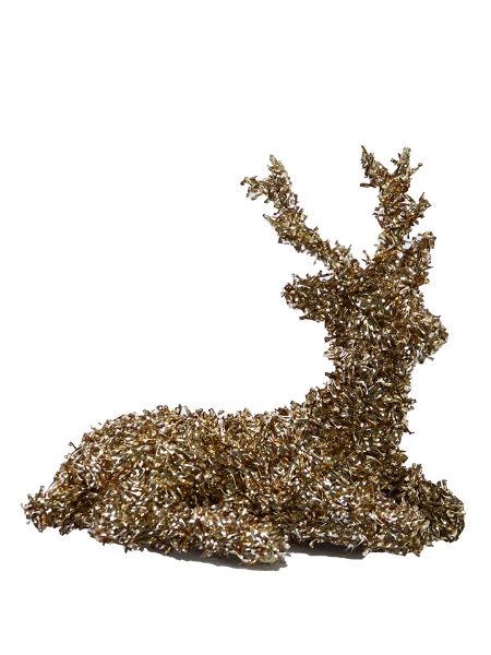 Picture of 8" GLITTERED SITTING DEER