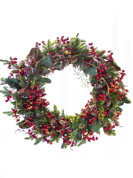 Picture of 26" CEDAR MAGNOLIA LVS WREATH