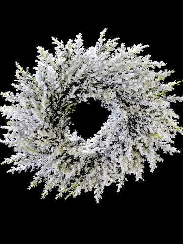 Picture of 17" FLOCKED CEDAR CANDLERING