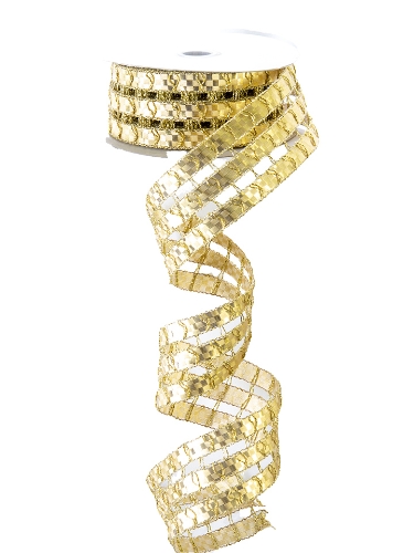 Picture of METALLIC GOLD WIRED EDGE RIBBON