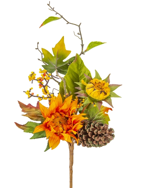 Picture of 17" SUNFLOWER PICK W/BERRIES
