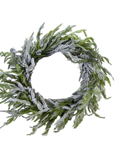 Picture of 24" FIR PINE WREATH WITH SNOW