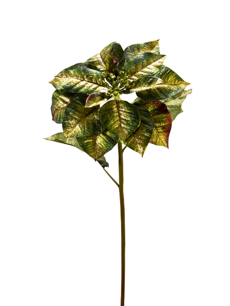 Picture of 24" GLITTER POINSETTIA STEM