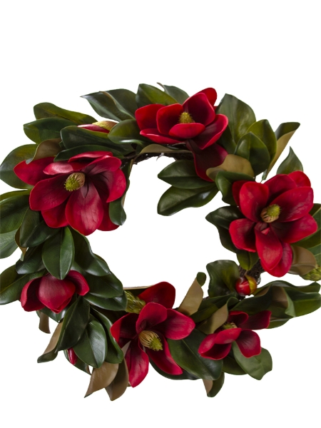 Picture of 31" MAGNOLIA BUDS LEAVES WREATH