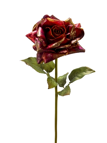Picture of 22" GLITTER ROSE STEM