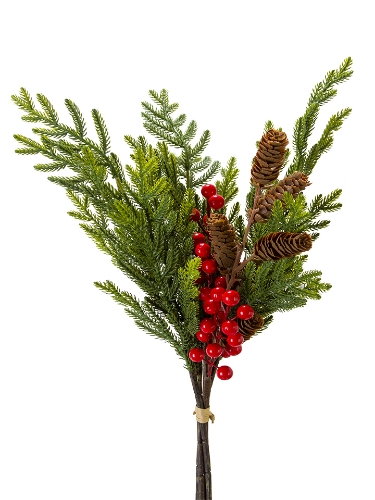 Picture of 21'' CYPRESS CONE  BERRY BUNDLE