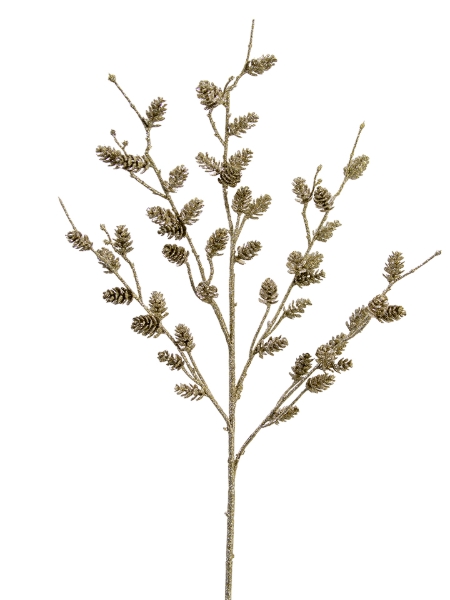 Picture of 29" GLITTER PINE CONE BRANCH