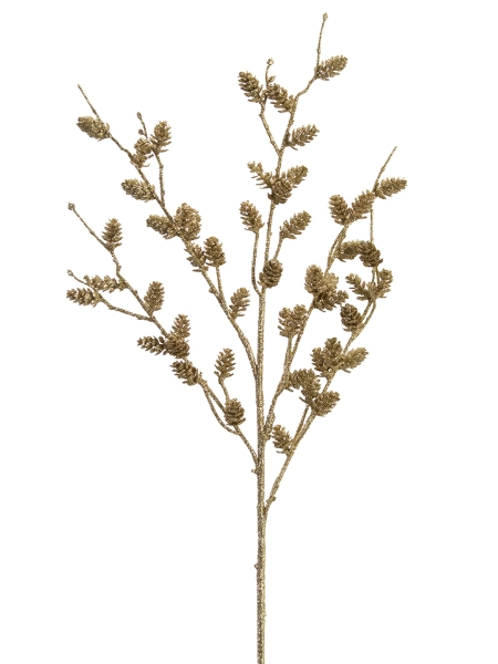 Picture of 29" GLITTER PINE CONE BRANCH