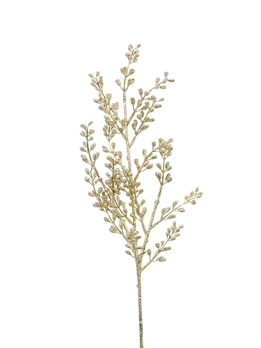 Picture of 25" GLITTERED PINECONE BUD SPRAY