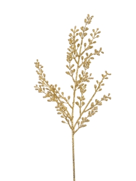 Picture of 25" GLITTERED PINECONE BUD SPRAY