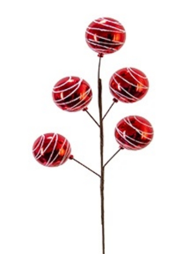 Picture of 20" SPIRAL ORNAMENT BALL SPRAY