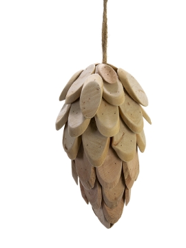 Picture of 10'' WOOD PINECONE ORNAMENT