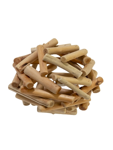 Picture of 7" WOOD BALL SPHERE ORNAMENT