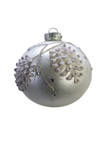 Picture of 4" PINECONE GLITTER ORNAMENT