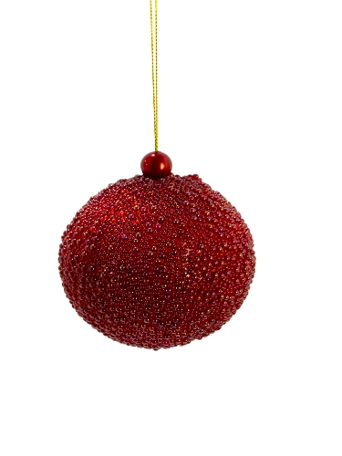Picture of 3" BEADED BALL ORNAMENT