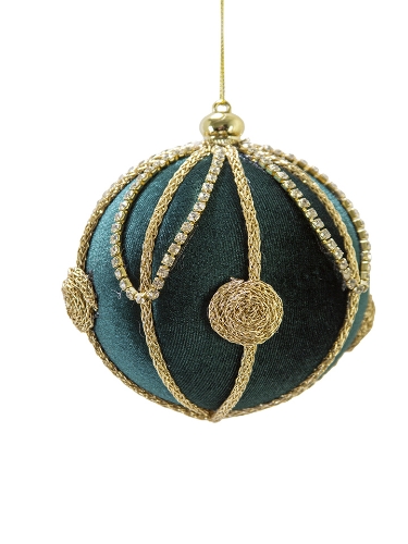 Picture of 4" BEADED VELVET ORNAMENT