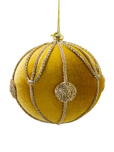 Picture of 5" BEADED VELVET ORNAMENT