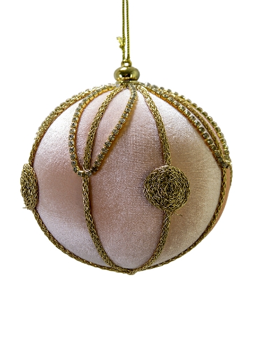 Picture of 5" BEADED VELVET ORNAMENT