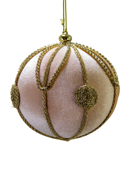 Picture of 5" BEADED VELVET ORNAMENT