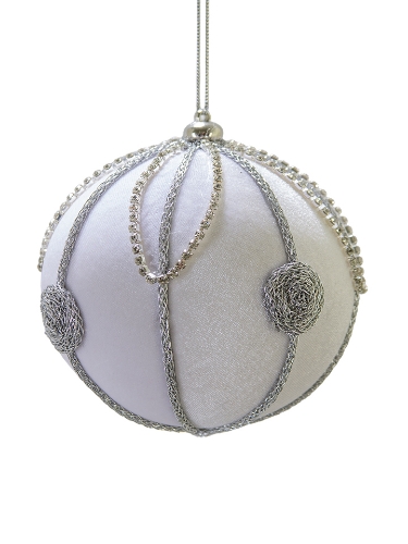 Picture of 5" BEADED VELVET ORNAMENT