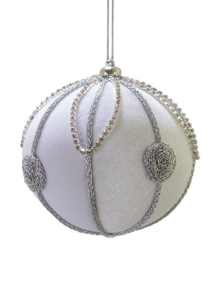 Picture of 5" BEADED VELVET ORNAMENT