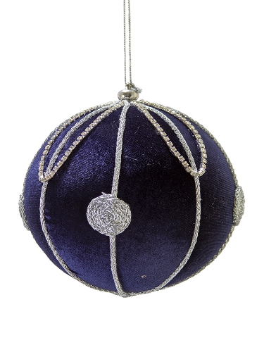 Picture of 6" BEADED VELVET ORNAMENT