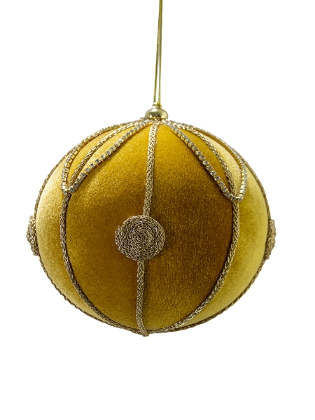 Picture of 6" BEADED VELVET ORNAMENT