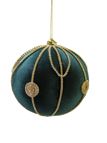 Picture of 6" BEADED VELVET ORNAMENT