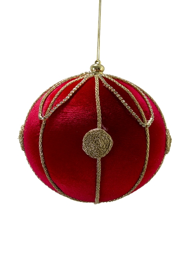 Picture of 6" BEADED VELVET ORNAMENT