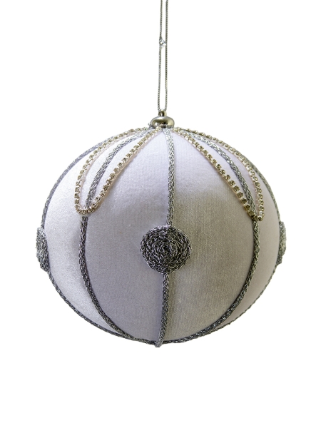 Picture of 6" BEADED VELVET ORNAMENT