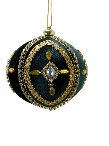 Picture of 4" JEWELED VELVET ORNAMENT