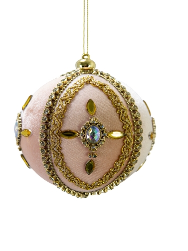 Picture of 4" JEWELED VELVET ORNAMENT