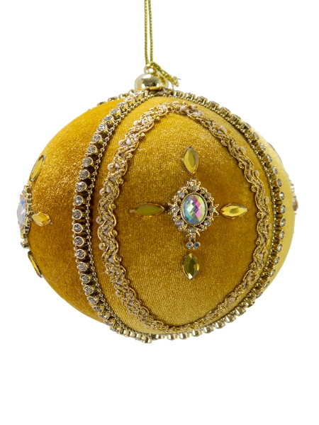 Picture of 5" JEWELED VELVET ORNAMENT